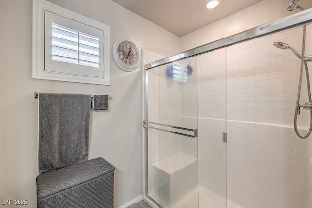 9229 Brayden Bay St, Las Vegas, NV 89178 - bathroom with a shower stall and recessed lighting