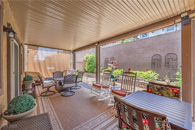 9229 Brayden Bay St, Las Vegas, NV 89178 - wooden terrace with a patio