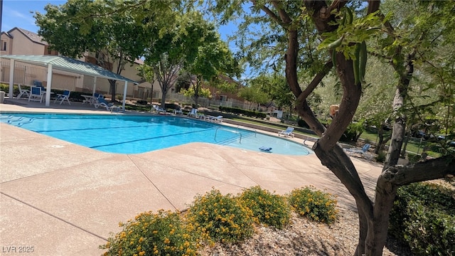9053 Entrancing Ave, Las Vegas, NV 89149 - community pool featuring a patio area and a gazebo