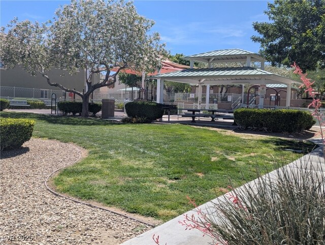 9053 Entrancing Ave, Las Vegas, NV 89149 - view of community featuring a gazebo and a yard