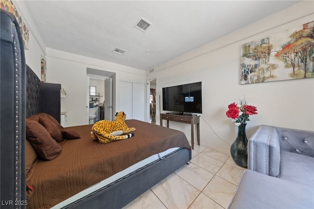 1916 Canosa Ave, Las Vegas, NV 89104 - bedroom with marble finish floors and ensuite bathroom