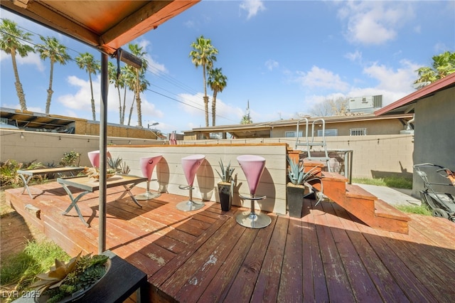 1916 Canosa Ave, Las Vegas, NV 89104 - wooden terrace with a fenced backyard