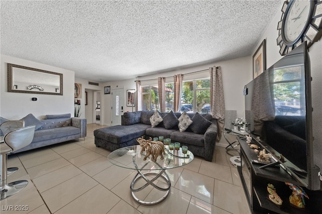 1916 Canosa Ave, Las Vegas, NV 89104 - living room with tile patterned flooring and a textured ceiling