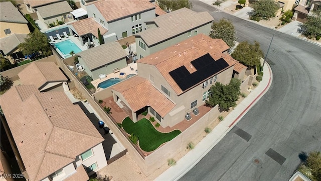 2529 Flodden St, Henderson, NV 89044 - aerial view of residential area with a pool area