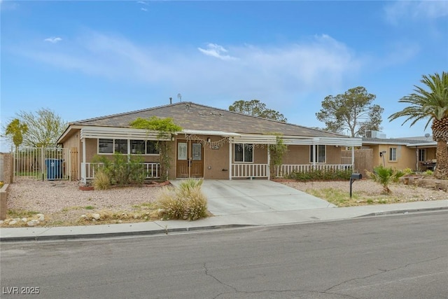 603 Palmhurst Dr, Las Vegas, NV 89145 - ranch-style house featuring covered porch and stucco siding