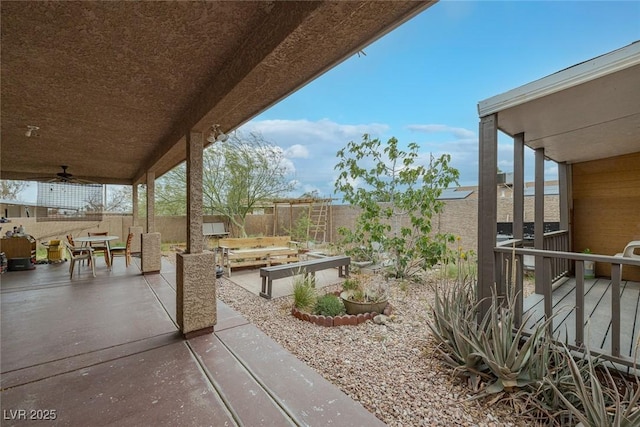 603 Palmhurst Dr, Las Vegas, NV 89145 - fenced backyard featuring a patio area