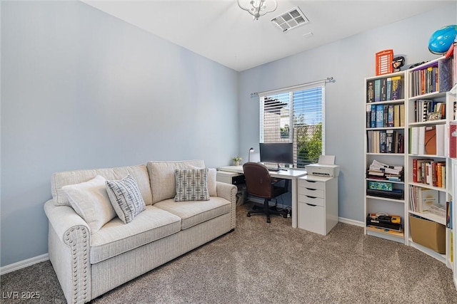 820 Colina Alta Pl, Las Vegas, NV 89138 - carpeted home office with baseboards