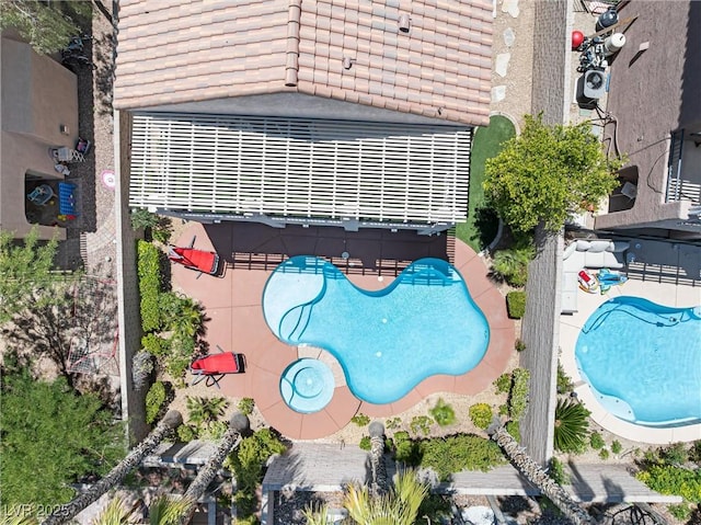 820 Colina Alta Pl, Las Vegas, NV 89138 - bird's eye view of a pool area