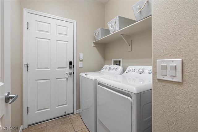 820 Colina Alta Pl, Las Vegas, NV 89138 - laundry room featuring separate washer and dryer and light tile patterned flooring