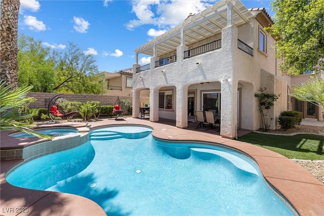820 Colina Alta Pl, Las Vegas, NV 89138 - view of swimming pool with a patio area and a pool with connected hot tub