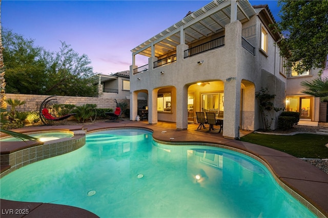 820 Colina Alta Pl, Las Vegas, NV 89138 - view of swimming pool featuring a patio and a pool with connected hot tub