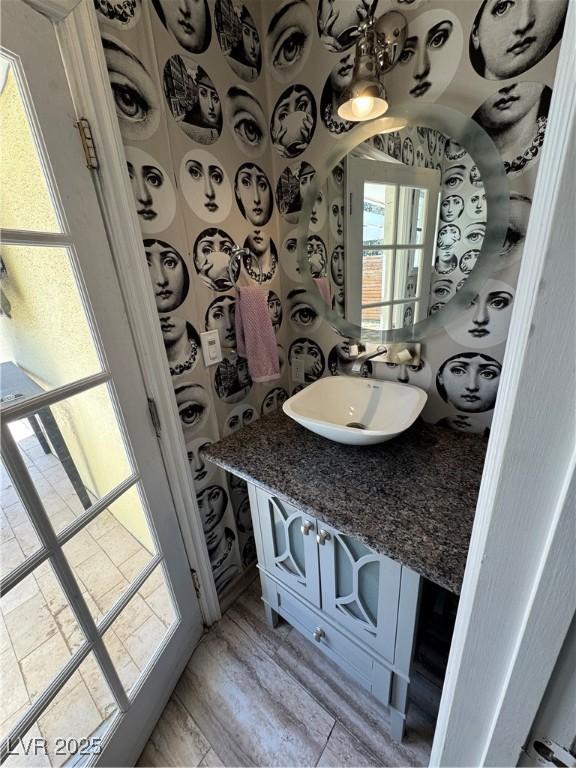 1819 Beverly Way, Las Vegas, NV 89104 - bathroom with vanity and wood finished floors