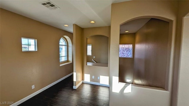 8159 Base Camp Ave, Las Vegas, NV 89178 - entryway featuring dark wood-style flooring, baseboards, and recessed lighting