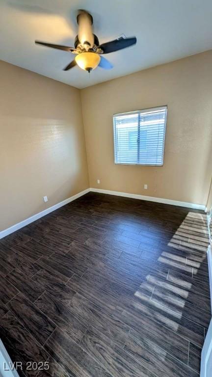8159 Base Camp Ave, Las Vegas, NV 89178 - unfurnished room with wood finished floors and ceiling fan