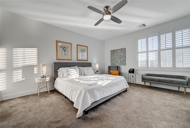 2669 Via Monet, Henderson, NV 89044 - bedroom with carpet, baseboards, and ceiling fan