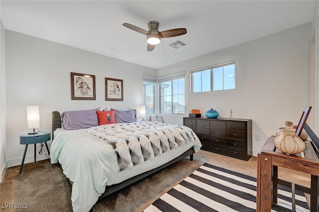 2669 Via Monet, Henderson, NV 89044 - bedroom featuring carpet, baseboards, and a ceiling fan
