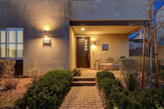 2669 Via Monet, Henderson, NV 89044 - property entrance featuring stucco siding