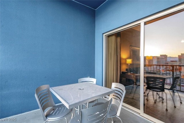 211 E Flamingo Rd Unit 1617, Las Vegas, NV 89169 - view of patio / terrace featuring a balcony and outdoor dining space