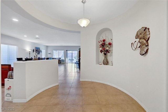 2613 Velodrome Ct, Henderson, NV 89044 - corridor with light tile patterned floors, recessed lighting, and baseboards
