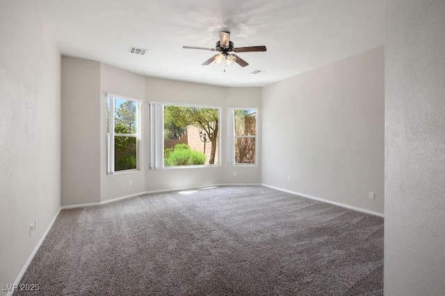 5017 Kaibab Forest Ave, Las Vegas, NV 89141 - empty room with a ceiling fan, carpet floors, and baseboards