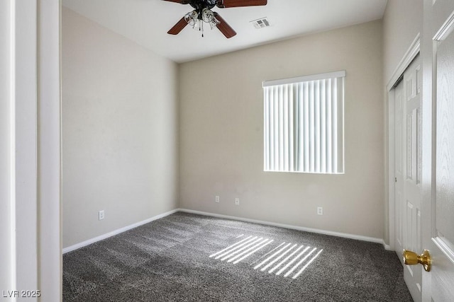 5017 Kaibab Forest Ave, Las Vegas, NV 89141 - unfurnished bedroom with carpet floors, baseboards, a closet, and ceiling fan