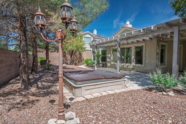 5017 Kaibab Forest Ave, Las Vegas, NV 89141 - fenced backyard featuring a patio area and a pergola