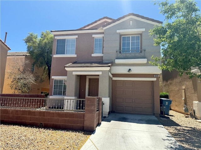 10381 Poker Alice Ct, Las Vegas, NV 89129 - view of front facade with stucco siding, concrete driveway, and an attached garage