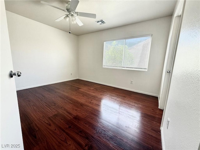 10381 Poker Alice Ct, Las Vegas, NV 89129 - spare room featuring wood finished floors, a ceiling fan, and baseboards