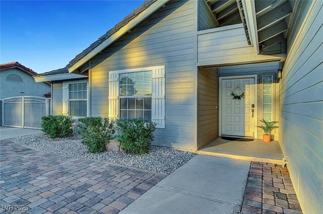 58 Pleasant Dale Dr, Henderson, NV 89074 - doorway to property with a gate