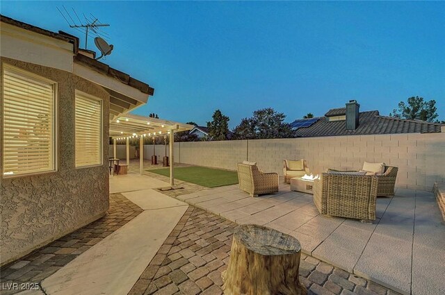 58 Pleasant Dale Dr, Henderson, NV 89074 - fenced backyard featuring a patio area