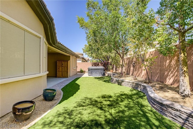 8544 Garden Valley Ct, Las Vegas, NV 89178 - view of yard featuring a hot tub