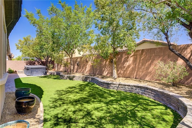 8544 Garden Valley Ct, Las Vegas, NV 89178 - view of yard with a hot tub