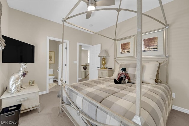 6739 Quapaw St, Las Vegas, NV 89149 - carpeted bedroom with ensuite bathroom and baseboards