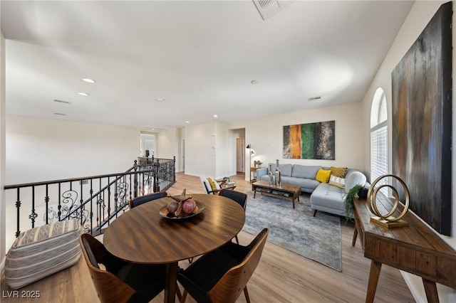 11707 Longworth Rd, Las Vegas, NV 89135 - dining area featuring light wood-style flooring and recessed lighting