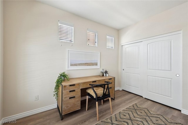 11707 Longworth Rd, Las Vegas, NV 89135 - home office with wood finished floors and baseboards