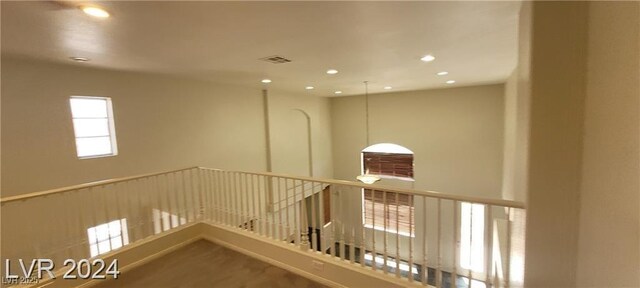4821 Whisper Lake Ave, Las Vegas, NV 89131 - stairway with recessed lighting and wood finished floors