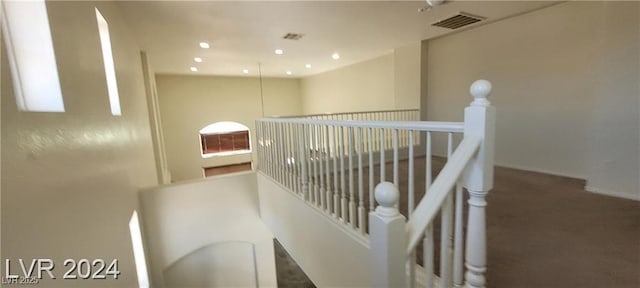 4821 Whisper Lake Ave, Las Vegas, NV 89131 - corridor with an upstairs landing and carpet flooring