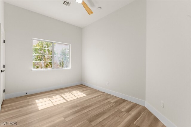 5157 Future Dr, Las Vegas, NV 89130 - unfurnished room featuring ceiling fan, light wood-style floors, baseboards, and a smoke detector