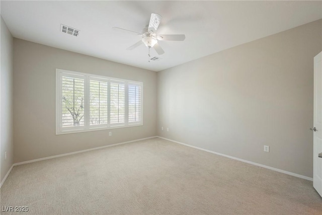 3405 Kingbird Dr, North Las Vegas, NV 89084 - empty room featuring ceiling fan, light carpet, and baseboards