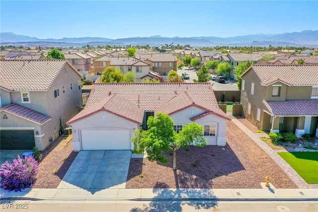 5653 Artesia Lake Ct, Las Vegas, NV 89118 - aerial view of residential area with mountains