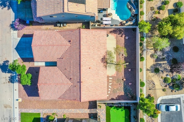 5653 Artesia Lake Ct, Las Vegas, NV 89118 - bird's eye view of a pool area