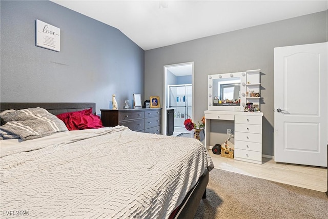 320 W Van Buren Ave, Las Vegas, NV 89106 - bedroom with lofted ceiling and light colored carpet