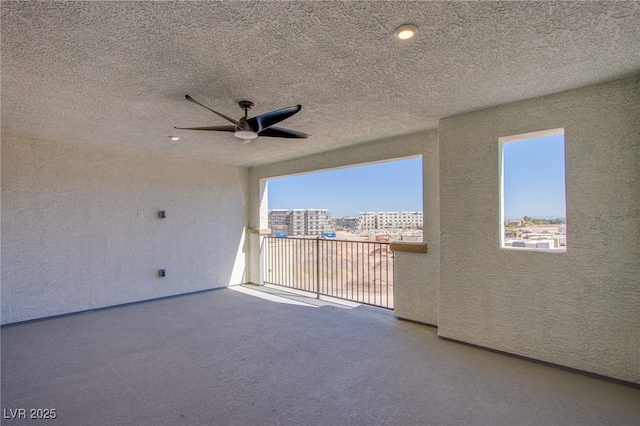 6288 Dolosonte St, Las Vegas, NV 89113 - view of patio / terrace featuring a ceiling fan and a balcony