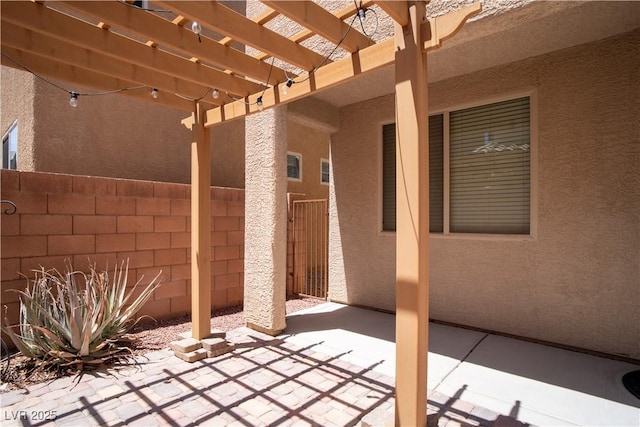 7715 Peaceful Trellis Dr, Las Vegas, NV 89179 - view of patio with a pergola