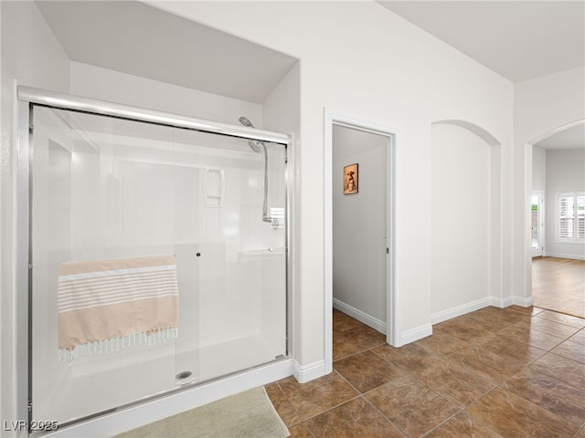 5120 Mirage Garden St, Las Vegas, NV 89130 - bathroom with a stall shower and baseboards
