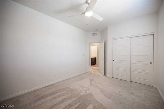 871 Aurelie Ridge St, Henderson, NV 89011 - unfurnished bedroom with carpet floors, a closet, baseboards, and ceiling fan