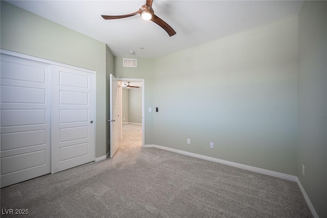871 Aurelie Ridge St, Henderson, NV 89011 - unfurnished bedroom featuring carpet flooring, a closet, baseboards, and ceiling fan