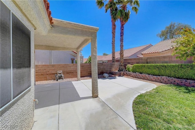 4197 Bottiglia Ave, Las Vegas, NV 89141 - fenced backyard featuring a patio area