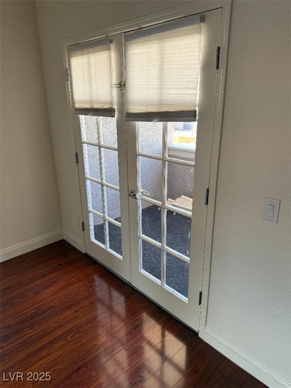 2212 Sunfish Dr Unit D, Henderson, NV 89014 - entryway featuring wood finished floors, baseboards, french doors, and plenty of natural light
