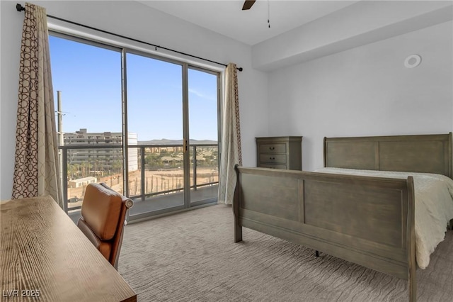 8255 Las Vegas Blvd Unit 719, Las Vegas, NV 89123 - carpeted bedroom with access to outside and a ceiling fan